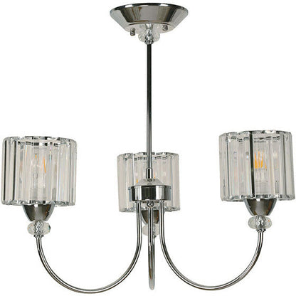 Lámpara Techo Cromo 3L E27 40W