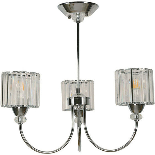 Lámpara Techo Cromo 3L E27 40W