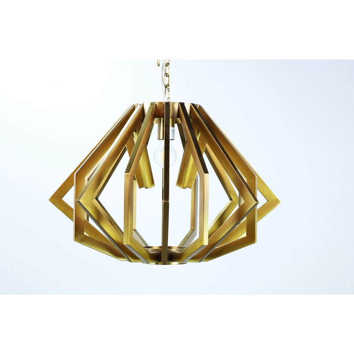 LAMP. COLGANTE DORADO 1L E27 60W