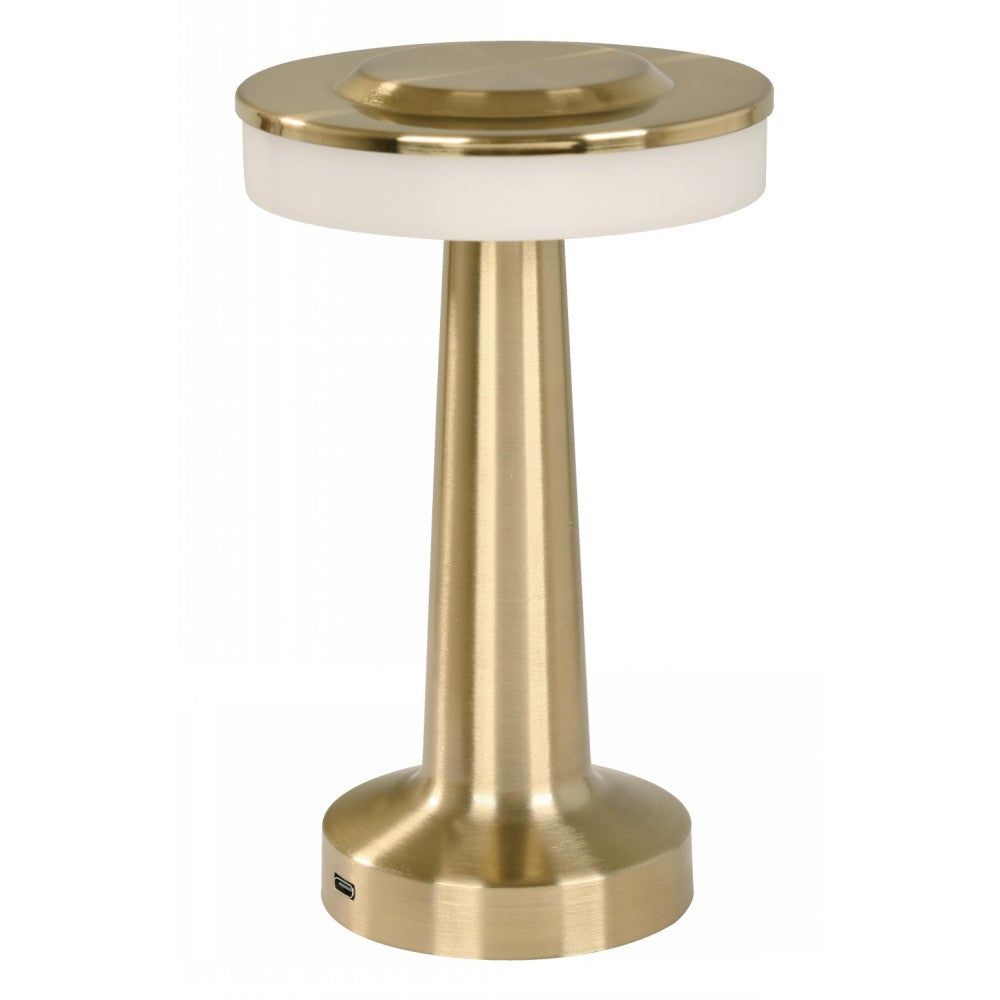 LAMP. LED DE MESA DORADO SATINADO 2W 5V 3000K/4000K/6000K RECARGABLE