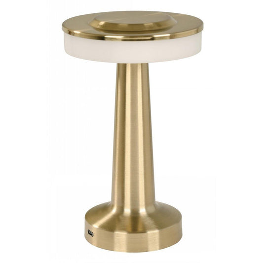 LAMP. LED DE MESA DORADO SATINADO 5W 5V 3000K/4000K/6000K RECARGABLE