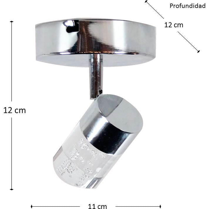 LAMP. LED TECHO REFLECTORA CROMO 1L 4W 85-265V 6500K