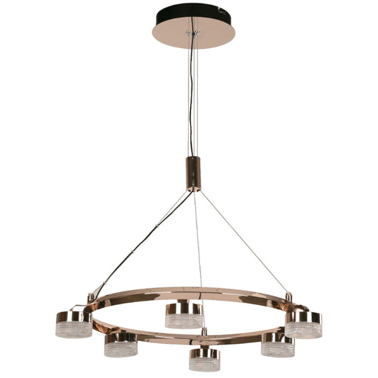 Lámpara Led Colgante Dorado+Negro 1L 25W 100-240V 3000K