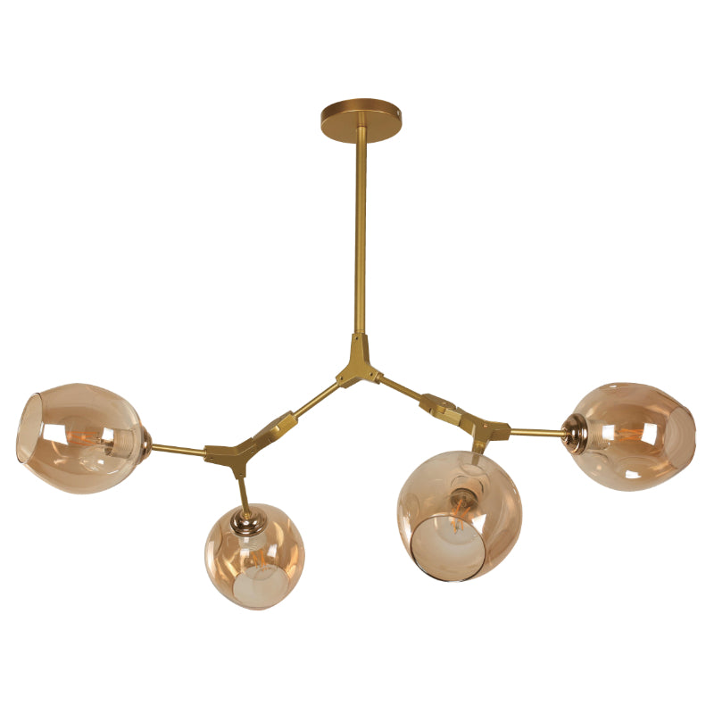 LAMP. COLGANTE DORADO 4L E27 40W