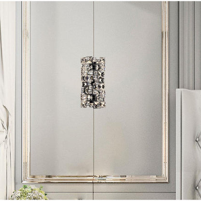 LAMP. PARED CRISTAL MOSAIX PLATEADO 2L G9 25W