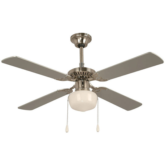 VENTILADOR DE TECHO 42" NÍQUEL SATINADO 1L E27 40W