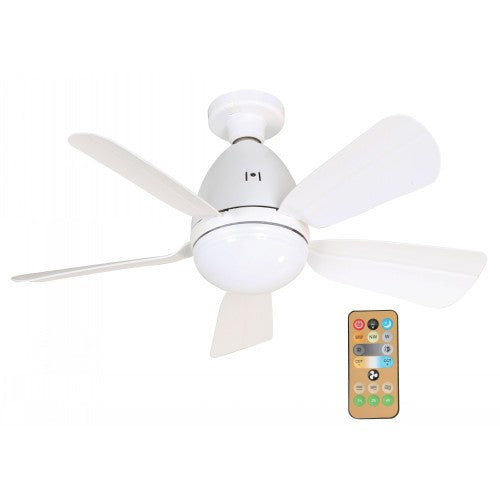 VENTILADOR LED TECHO E27 BLANCO 20" DC 16W 100-240V 3000-6000K C/R