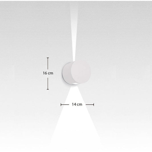 LAMP. EXT. LED PARED EFFETTO REDONDO BLANCO 2L 3.5W 3000K