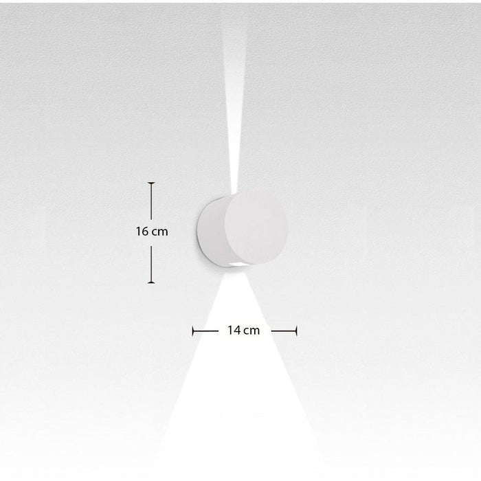 LAMP. EXT. LED PARED EFFETTO REDONDO BLANCO 2L 3.5W 3000K