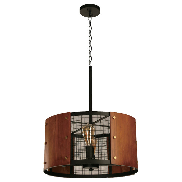 LAMP. COLGANTE NEGRO 4L E26 40W