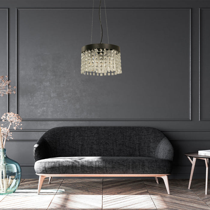 LAMP. COLGANTE NEGRO 3L E27 60W
