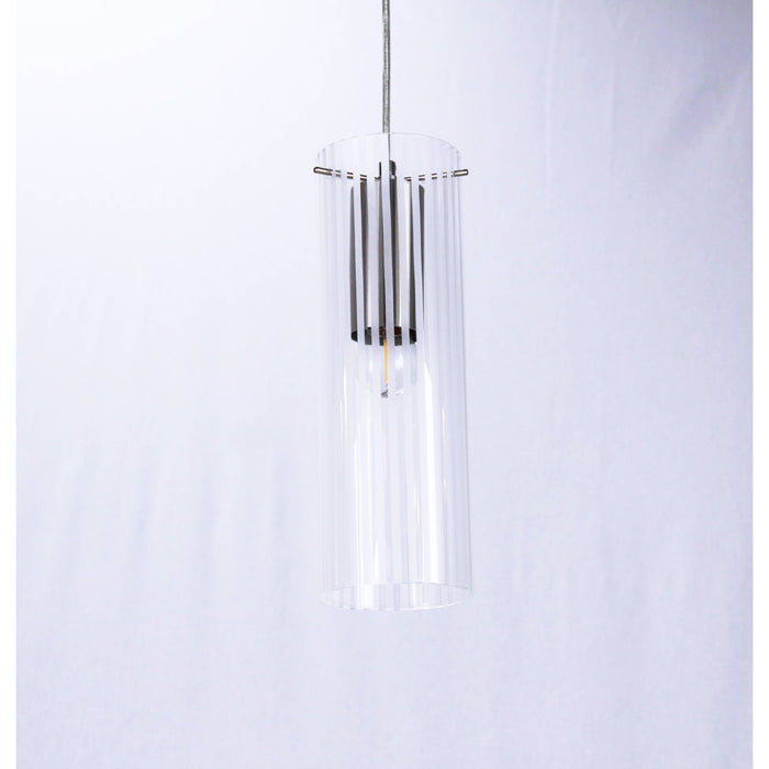 LAMP. COLGANTE NIQUEL SATINADO 1L E27 60W