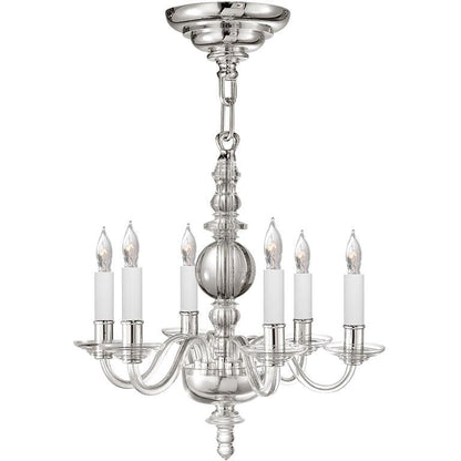 LAMP. COLGANTE CRISTAL MINI ROUND GEORGE II NIQUEL 6L E12 60W