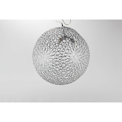 LAMP. COLGANTE PLATEADO 3L E27 60W