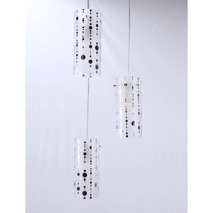 LAMP. DE TECHO NIQUEL SATINADO 3L E27 60W