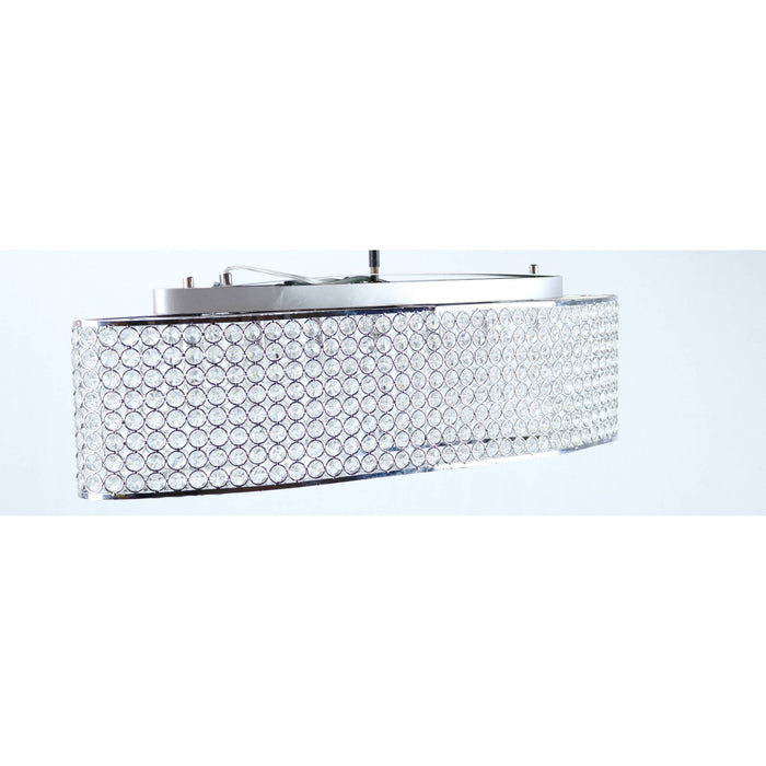 Lámpara Colgante/Techo De Cristal*5Lts*G9*40W*(B/I)*120V 60Hz*Acab. En Cromo (Convertible)