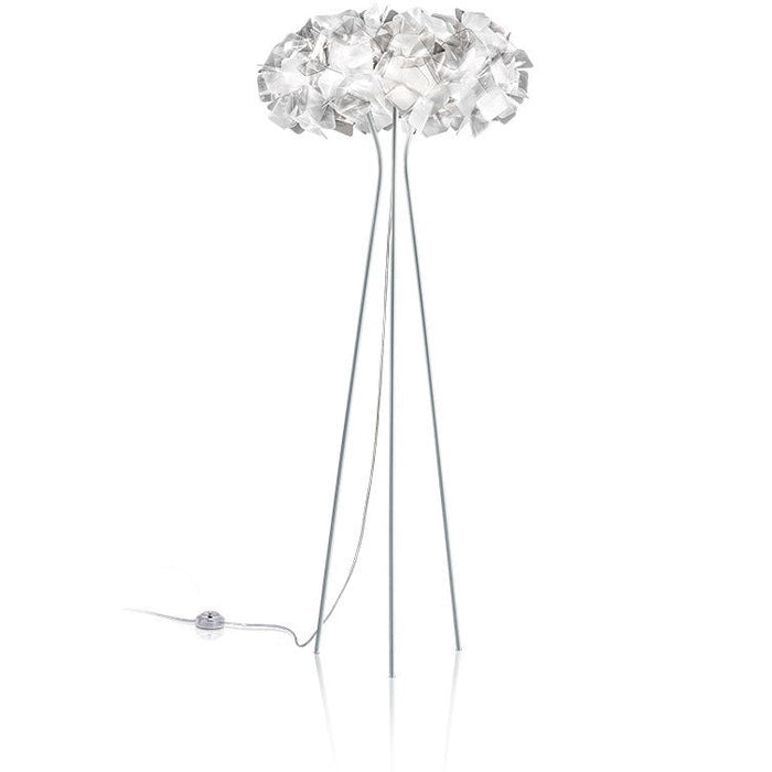 LAMP. PISO CLIZIA FUMÉ BLANCO 3L E27 12W