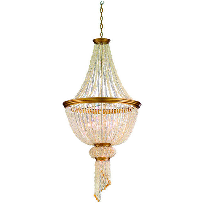 LAMP. COLGANTE CRISTAL BALI BRONCE 7L E12 60W