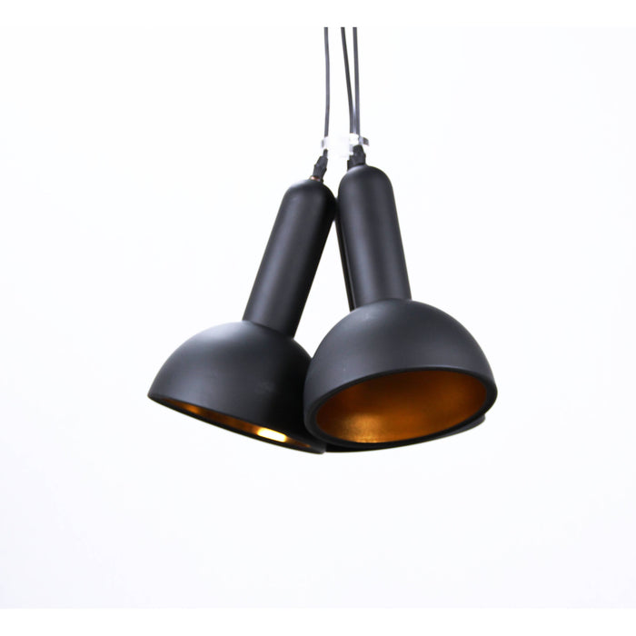 LAMP. COLGANTE NEGRO 3L E27 60W