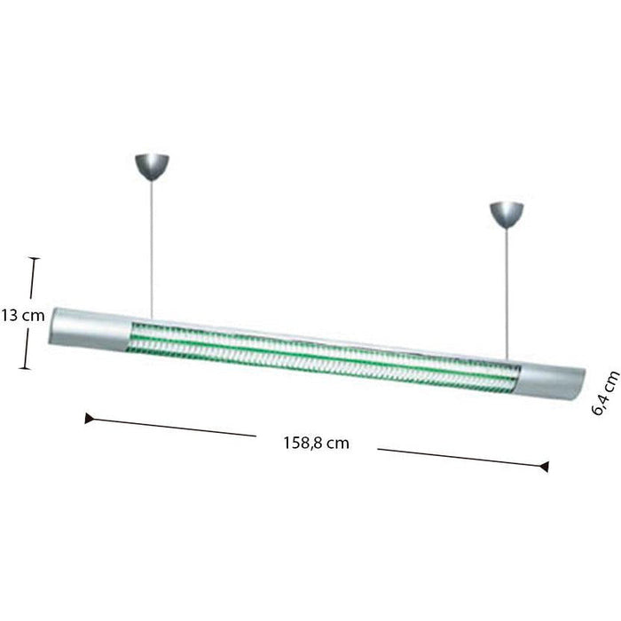 LAMP. TECHO PLATEADO 2L G13 40W (TUBOS T8 6400K INCLUIDOS)