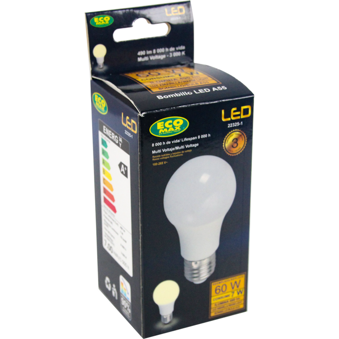 BOMBILLO LED A55 E27 7W 100-265V 3000K