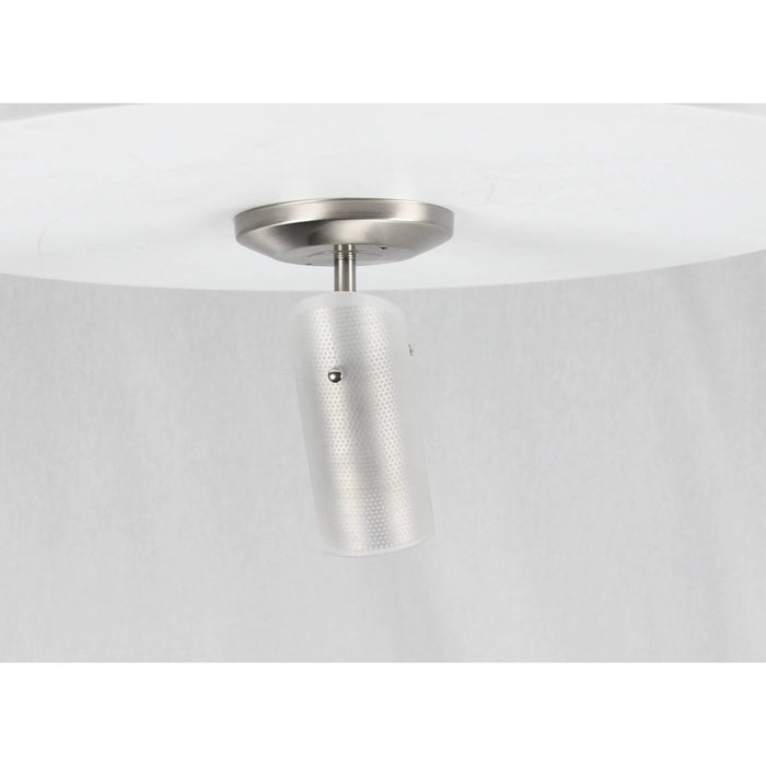 LAMP. TECHO REFLECTORA NÍQUEL SATINADO 1L E27 60W