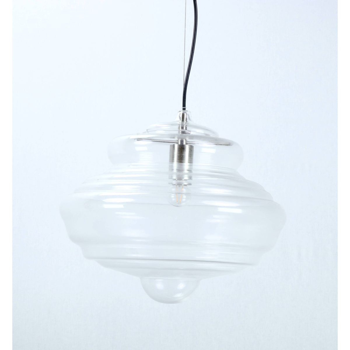LAMP. COLGANTE NÍQUEL SATINADO 1L E27 40W