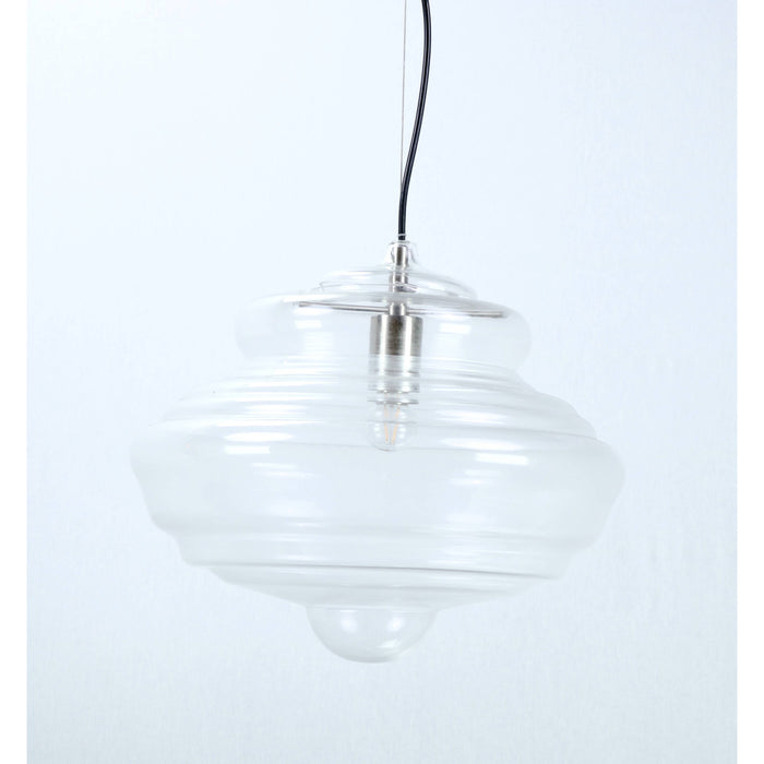 LAMP. COLGANTE NÍQUEL SATINADO 1L E27 40W