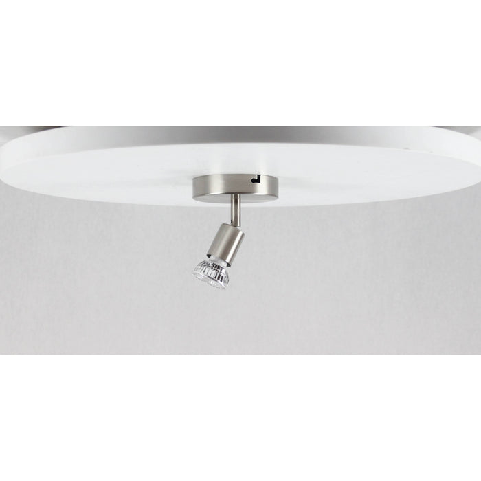 LAMP. TECHO REFLECTORA NÍQUEL SATINADO 1L GU10 50W
