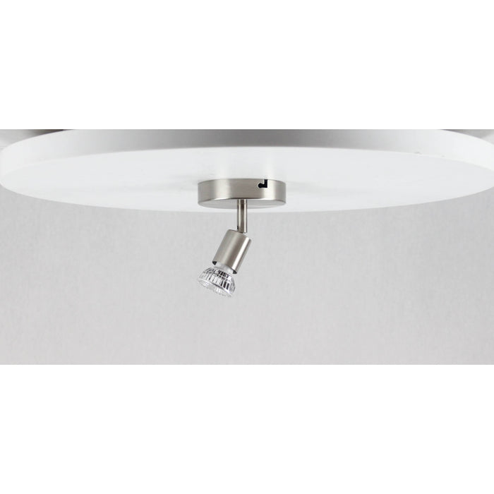LAMP. TECHO REFLECTORA NÍQUEL SATINADO 1L GU10 50W