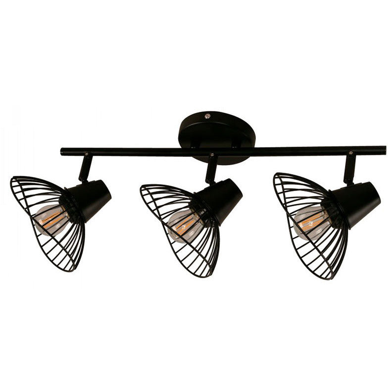 LAMP. TECHO REFLECTORA NEGRO 3L E27 40W