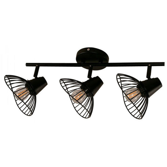 LAMP. TECHO REFLECTORA NEGRO 3L E27 40W