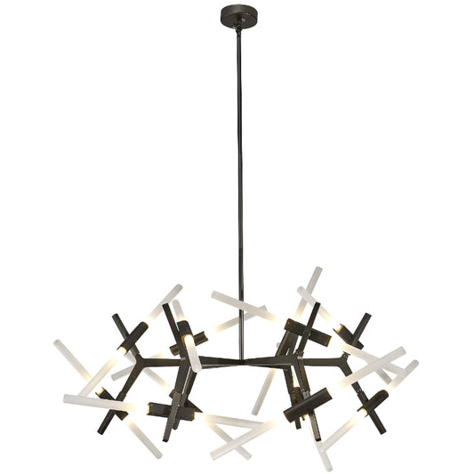 LAMP. COLGANTE NEGRO 24L G9 3W (BOMBILLOS LED INCLUIDOS) (CUERPO)