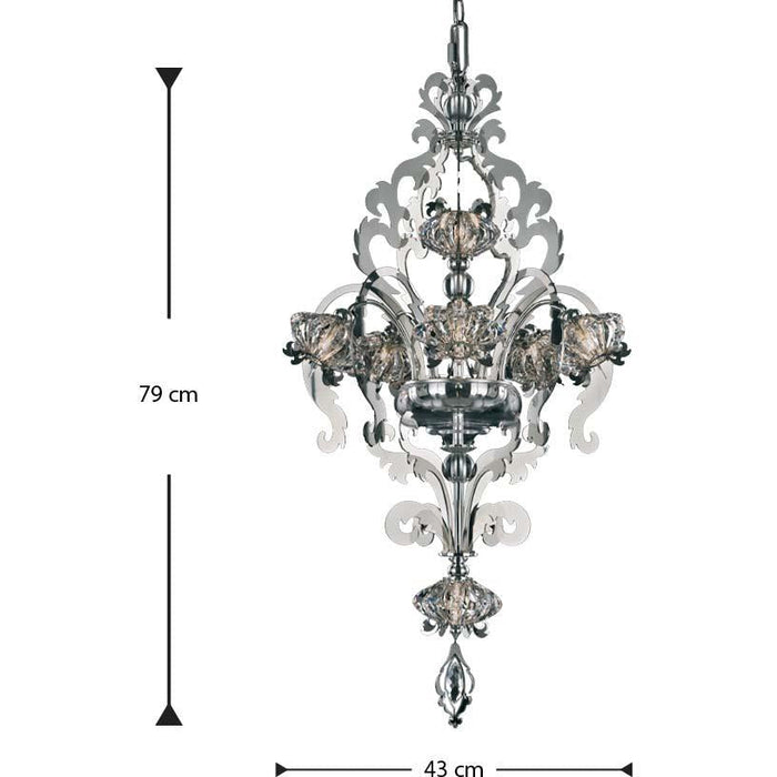 LAMP. COLGANTE BROCADE NEGRO 7L G9 40W