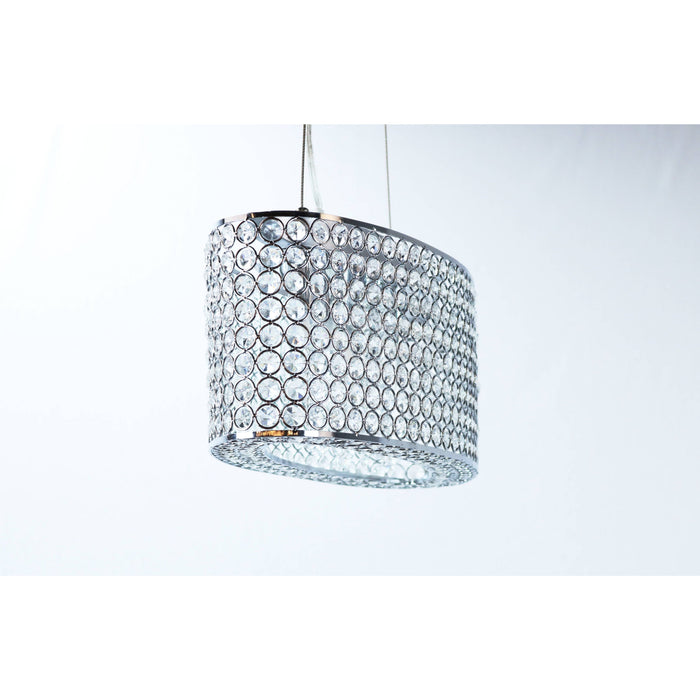 LAMP. COLGANTE TECHO CRISTAL CROMO 7L G9 40W (B/I) (CONVERTIBLE)