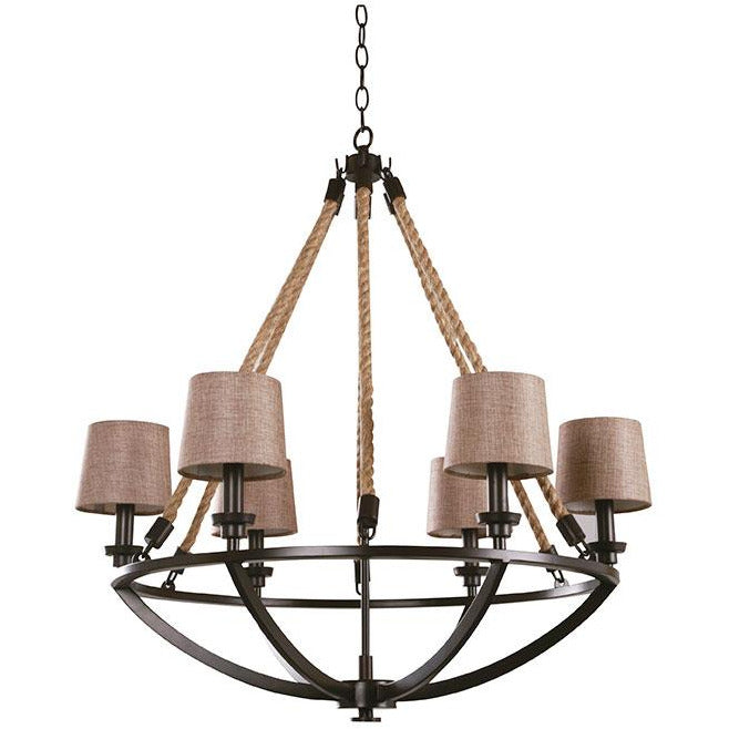 LAMP. COLGANTE BRONCE 6L E14 60W