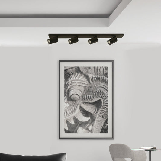 Lámpara Techo Reflectora Negro 4L Gu10 5W