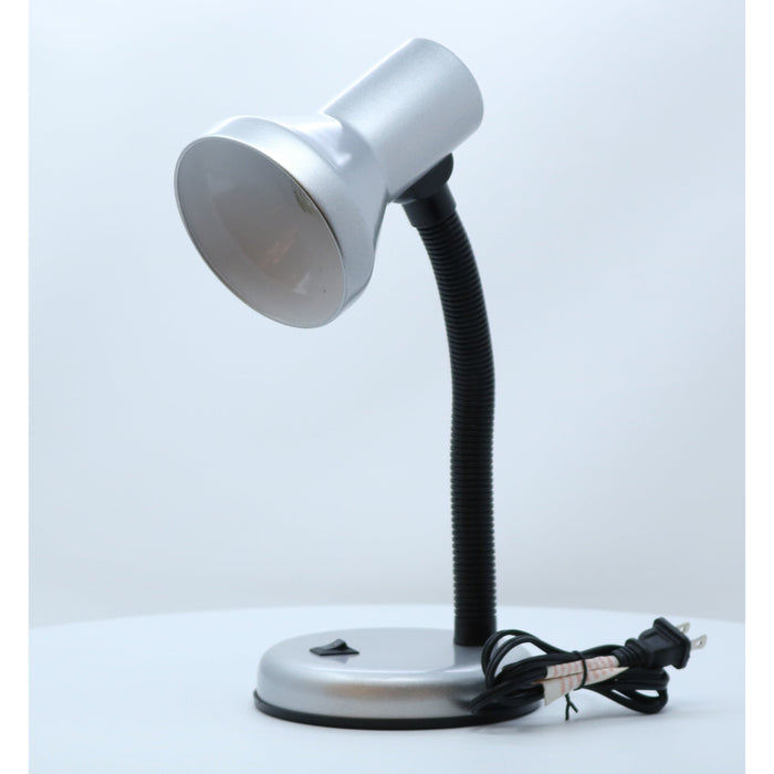 LAMP. ESCRITORIO PLATEADO Y NEGRO 1L E27 40W