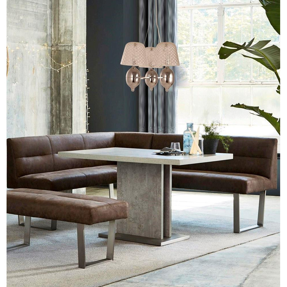 LAMP. TECHO CROMO 3L E27 60W