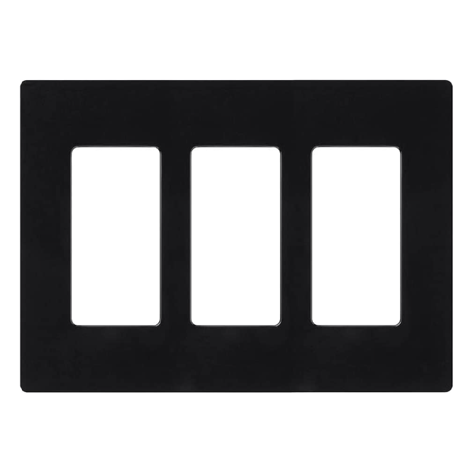 PLACA DECORATIVA DE PARED 3-GANG NEGRO