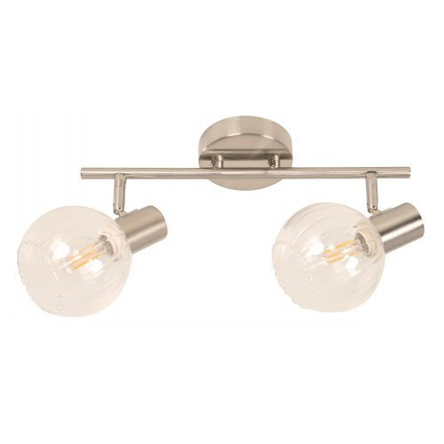 LAMP. TECHO REFLECTORA NIQUEL SATINADO 2L E14 40W