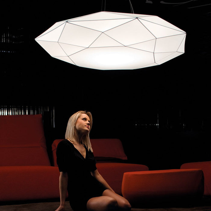 LAMP. TECHO DIAMOND PP 120 BLANCO 3L E27 100W