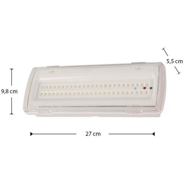 LAMP. LED PARED EMERGENCIA BLANCO 1L 5W 85-265V 6000K (RECARGABLE)