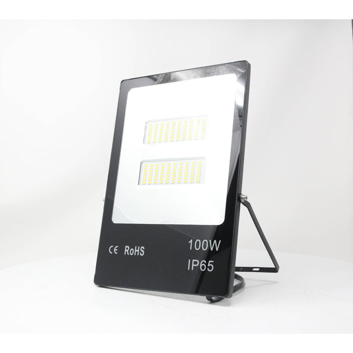 LAMP. LED EXT. REFLECTORA NEGRO 100W 110-240V 3000K (SLIM)