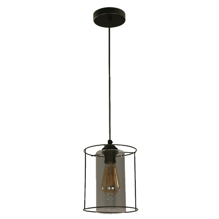 LAMP. COLGANTE NEGRO 1L E27 40W