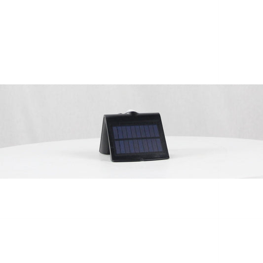 LAMP. LED EXT. PARED SOLAR NEGRO 1L 1.5W 3.7V 3000 / 6000K (CON FOTOCELDA Y SENSOR DE MOVIMIENTO)