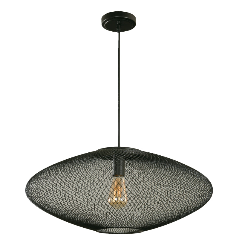 LAMP. COLGANTE NEGRO 1L E27 60W