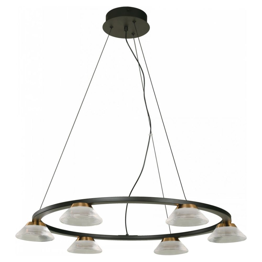 LAMP. LED COLGANTE NEGRO 24W 100-240V 3000K