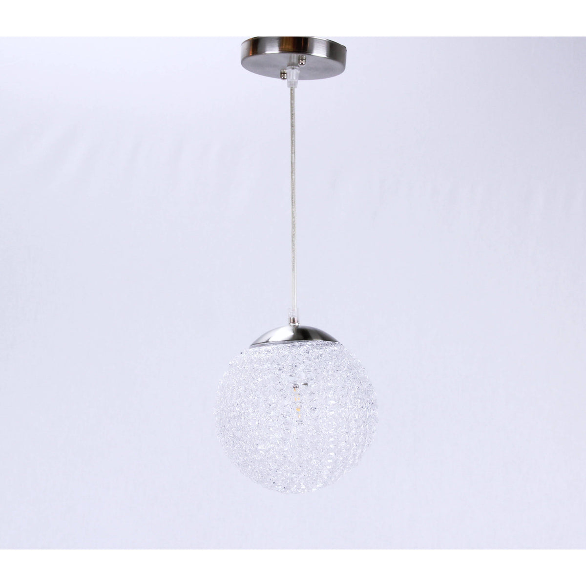 LAMP. COLGANTE NÍQUEL SATINADO 1L E27 60W