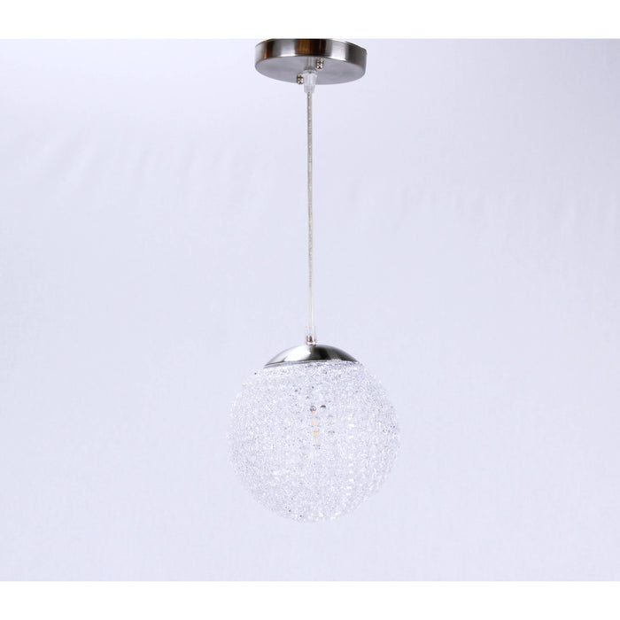 LAMP. COLGANTE NÍQUEL SATINADO 1L E27 60W